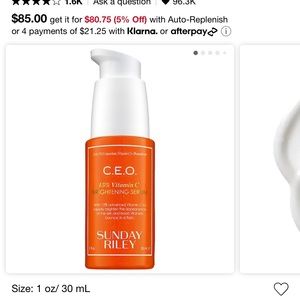 Sunday riley 15% vitamin c brightening serum